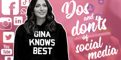 A graphic image of Gina from Brooklyn 99 with the text 'Do's and Dont's of social media'