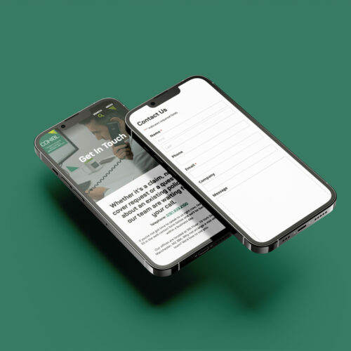 COHIBL Contact page shown on a phone screen