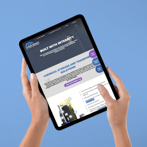 Chem Resist page shown on a tablet
