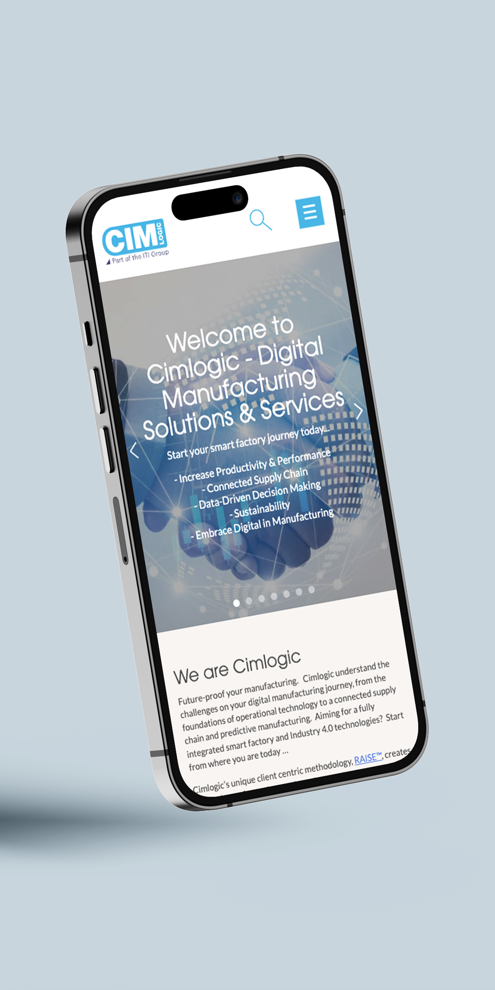 CIM shown on a phone screen