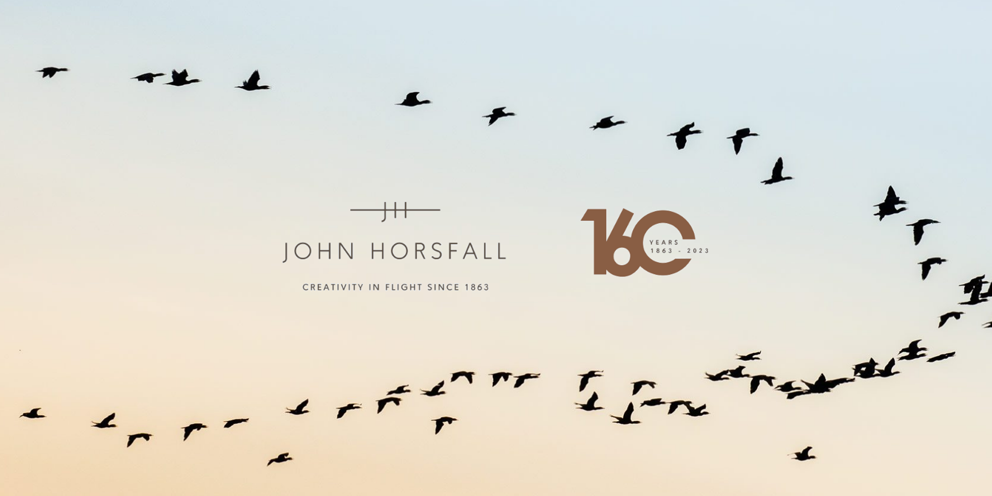 John Horsfall logo with a flock of birds