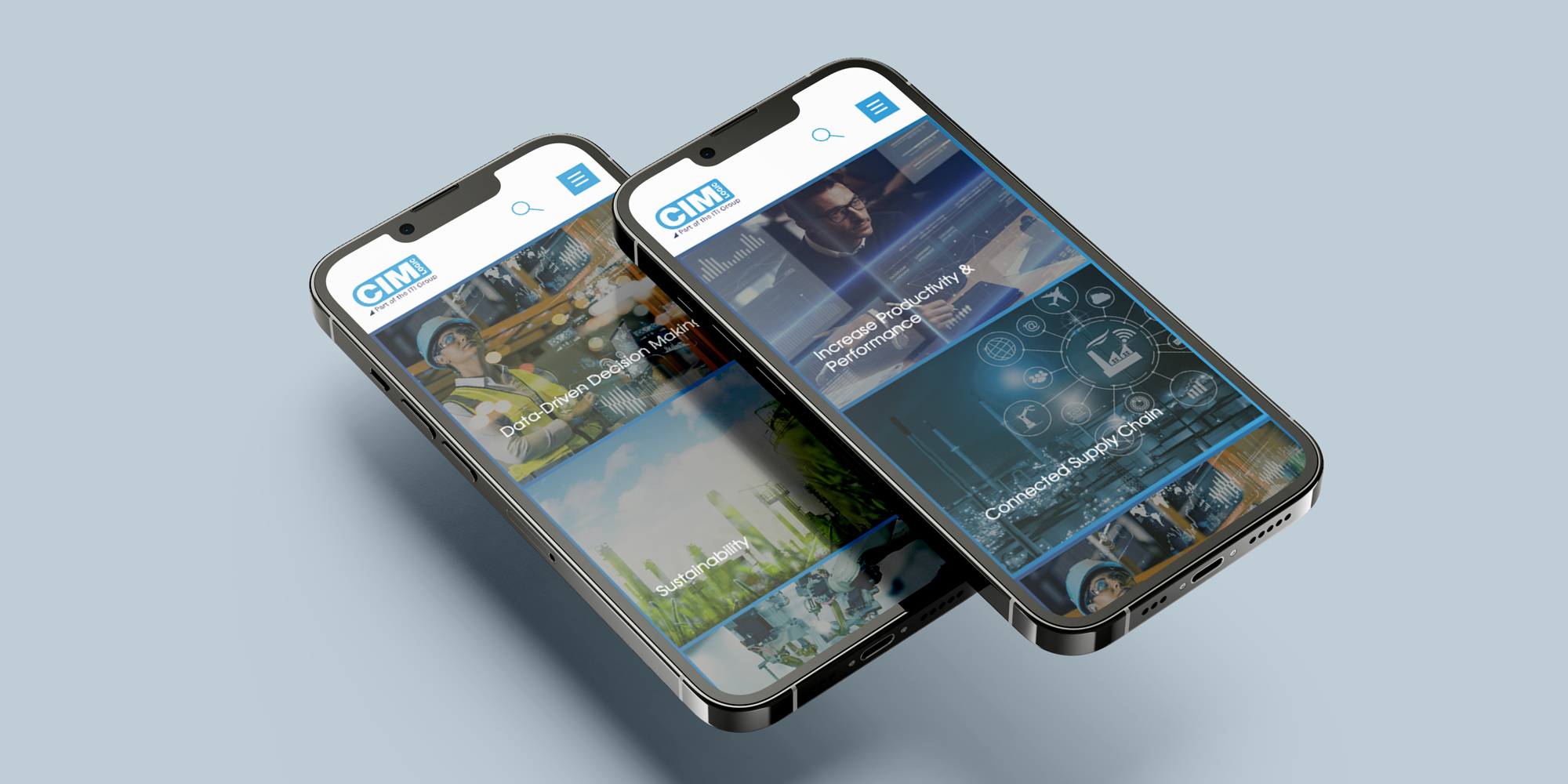 CIM pages shown on a phone screen