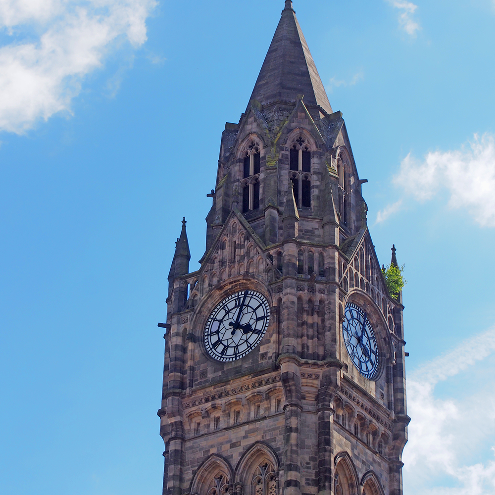 A clocktower in Rochdale