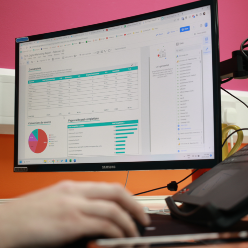 A computer screen showing graphs and tables