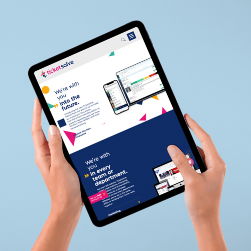 Ticketsolve pages shown on a tablet