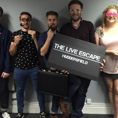 Splitpixel employees at an escape room