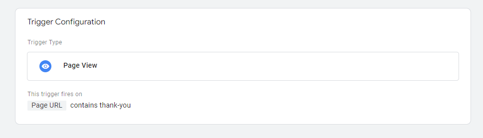 Page views tag trigger
